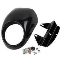 Cubierta De Faro Frontal Negra Brillante Para Motocicleta Harley Sportster XL 1200 XL883L Dyna 1973-UP Cubierta De Faro De Plástico ABS - details 1