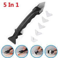 Kit De Herramientas De Silicona 5 En 1 Para Eliminar Selladores Lijar Y Terminar Grout Set De Accesorios Para Limpieza De Ventanas - details 0