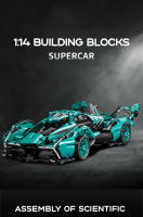 Nueva Super Coche Deportivo 1000+PCS Kit De Bloques De Construcción Modelo a Escala 1:14 Regalo De Navidad Para Niños Y Adultos - details 9