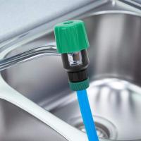 Manguera de grifo, Conector de tubo de manguera de jardín de grifo universal Adaptador de grifo de cocina Herramienta de riego Conector de manguera (verde) - details 0