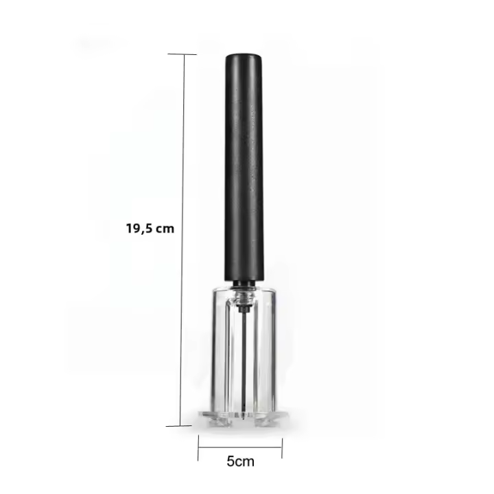Pulverizador De Vino Con Tapa De Madera Pin Remover Portátil Y Seguro En Acero Inoxidable Herramientas De Barra Accesorios De Cocina Abrebotellas De Presión Aire - 1