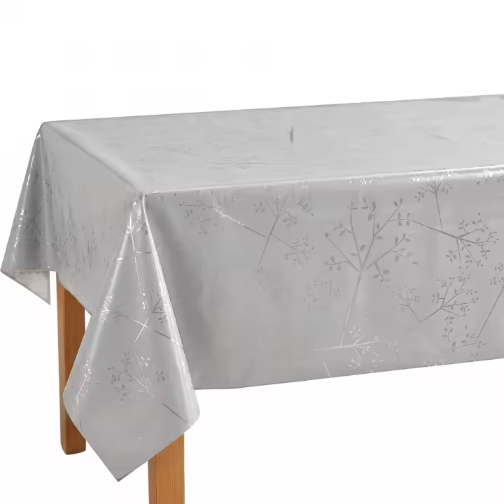 Mantel de PVC Impermeable para Mesa Rectangular , Resistente al Agua y a las Manchas ,Fácil de Limpiar,Diseño de Ramas Minimalista,Ancho 140 cm - 1