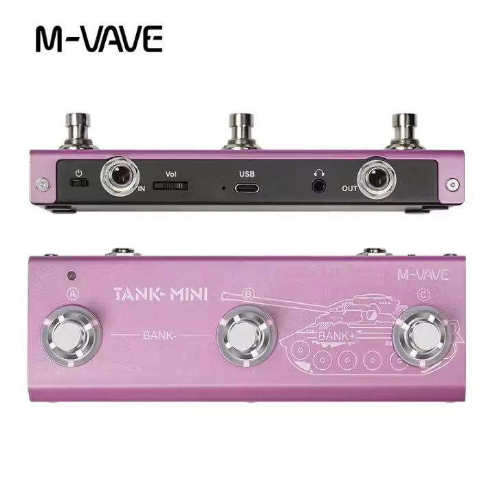 Pedal De Guitarra M-VAVE Tank Mini Con Multiefectos Soporte IR Y OTG Grabación Amplificador/Cabina/Mod/Delays/FX Y Reverb - 1