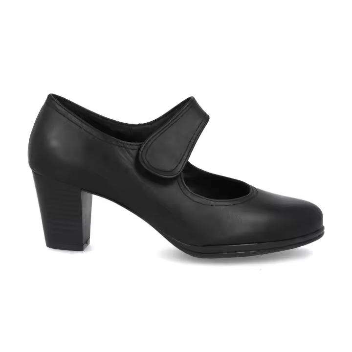 Mº1045 - BDA ZAPATOS DE MUJER   COLORES : NEGRO  TALLAS: 35 AL 41  CORTE EXTERIOR: PIEL  FORRO INTERIOR: TEXTIL  PLANTILLA: PIEL  ALTURA TACÓN / CUÑA : 6,5 CM.  PISO : SINTÉTICO - 1