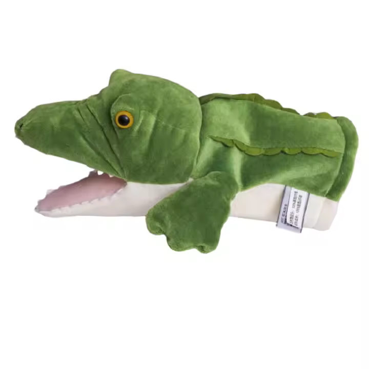 Puppets De Peluche De Cocodrilo Para Niños Juguetes Suaves Y Divertidos Para Juegos De Pretendimiento Regalo Para Niños Tamaño 28CM - 1