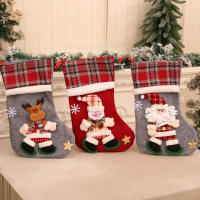 Grande Calcetines De Navidad Decoración Para Familia Y Fiesta Navideña Con Diseños De Santa Claus Renos Oso Y Oso Polar - details 2