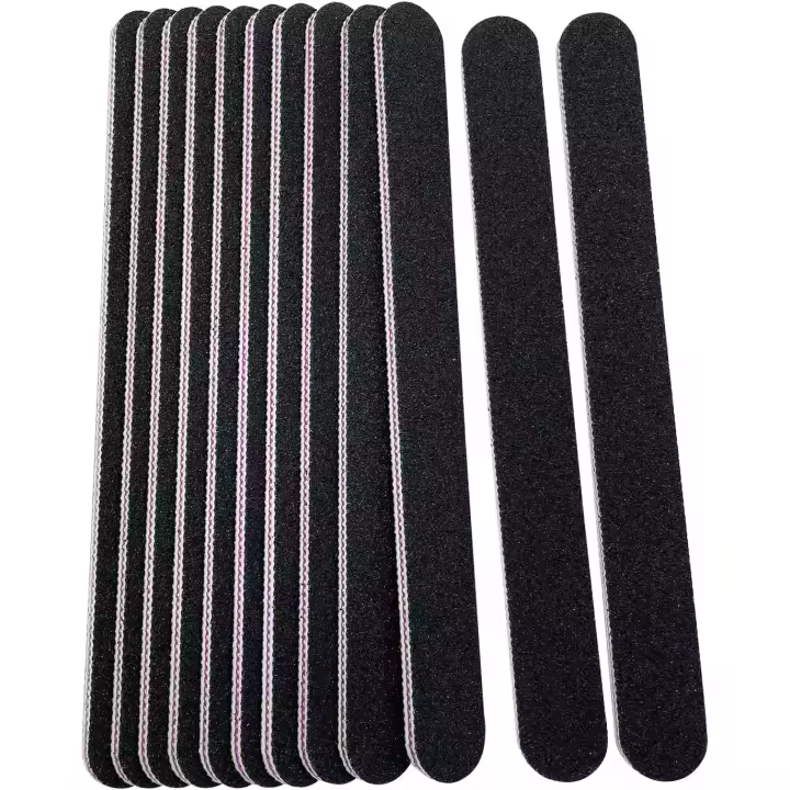 Juego de Limas de uñas, 12 Limas profesionales de doble cara, Limas uñas en casa para pulir, GRAIN 100/180 - 1