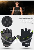 Guantes De Gimnasio SKDK Para Levantamiento De Pesas Y Crossfit Palma De Silicona Transpirables Accesorio De Fitness Para Hombres Y Mujeres Tallas S M L XL - details 3