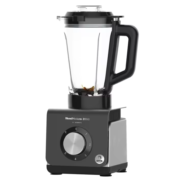 Juanita - Batidora de vaso Blendmodern, 200W de potencia, 5 velocidades, Cuchillas titanium, Full Cooper Motor, Cierre de seguridad EK1 - 1