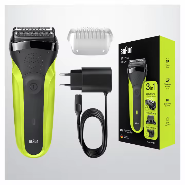 Braun Series 3 300BT - Afeitadora eléctrica 3 en 1, maquinilla para hombre - 1