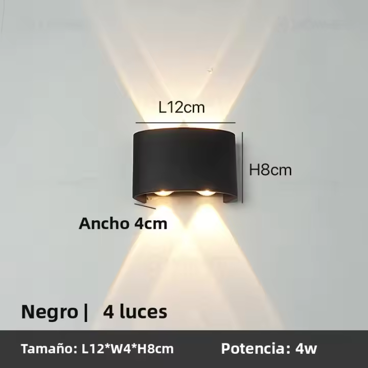 Lámpara De Pared LED Impermeable IP65 Para Exteriores ABS Con Baño Aisle Jardín Courtyard Sala De Estar Hotel Balcony 110-220V Luz Moderna De Difusor De Vidrio Borosilicato Fuente De Luz AC - 1