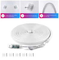 Tira De Luces LED Neón RGBIC DC5V USB 5M WS2812 Impermeable Con Control Remoto Bluetooth Para Decoración De Pared Y Habitación Luz Faeira - details 7