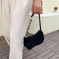 Bolso De Hombro De Corduroy Chic Con Cadena Underarm Bolso De Mano Sencillo Para Mujeres Con Cremallera Adecuado Para El Uso Diario - details 14