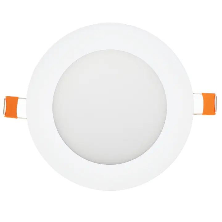 PLACA BM LED CIRCULAR SUPERSLIM MARCO BLANCO 6W LUZ BLANCA 6000-6500K 600 LUMENES - 1