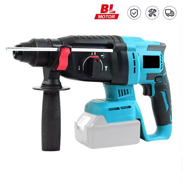 taladro rotativo inalámbrico sin escobillas, 2000W, 10600IPM, martillo eléctrico recargable, taladro de impacto para batería Makita - 1