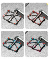 Pedales De Bicicleta PROMEND MTB Ultra-ligeros Con 3 Rodamientos Fibra De Carbono Colorido Eje Tubo Accesorios De Bicicleta Para Carretera Y Montaña - details 16