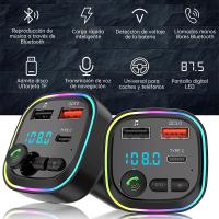 Transmisor FM Bluetooth 5,3, Adaptador inalámbrico Manos Libres para Coche, P4-QC3.0 Carga Rápida Reproductor MP3 Bluetooth inalámbrico, 2 USB + 1 Type C, Llamadas Manos Libres, Soporte USB y Tarjeta TF - details 2