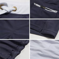 Pantalones De Baño Para Hombre Con Bolsillo Cremallera Y Secado Rápido Transpirables Traje De Baño Corto De Natación De Verano Con Encaje Interior - details 28