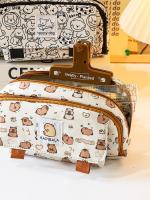 Estuche para bolígrafos con estampado de lechones, organizador de gran capacidad, bolsa de almacenamiento para suministros de papelería, bolsa organizadora - details 12