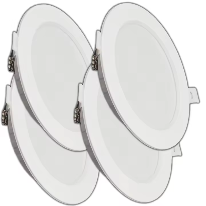 Downlight LED 12W, 1100 Lúmenes, 6500K, ALUMAR  Corte 11 cm, Diámetro 14.5 cm, Difusor PS, Controlador integrado, SMD2835, PCB Aluminio, Diseño Delgado, CRI-80, Vida Útil 40,000h - 1