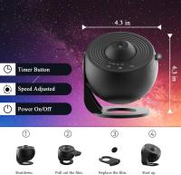 Proyector De Planetario Luz Nocturna Galaxia Rotación 360° Lámpara Estelar Para Decoración De Habitaciones Proyección De Cielo Estelar - details 10