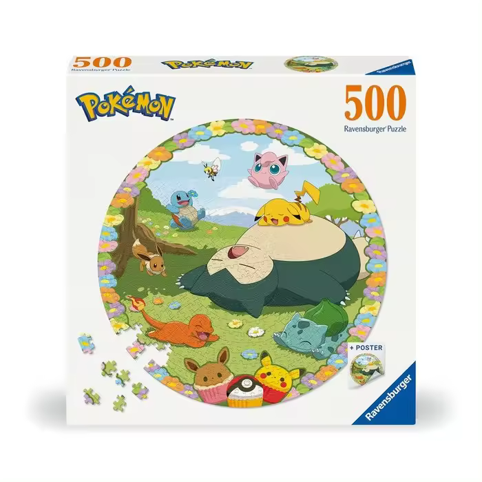RAVENSBURGER PUZZLE CIRCULAR 500 PIEZAS POKEMON ROUND PUZZLE 26x6x26 Cms. - 1