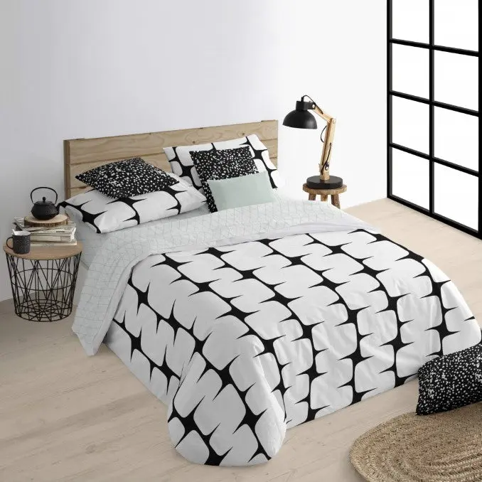 Funda Nórdica con Botones 100% Algodón Lahan Black - Suavidad y Comodidad - 1