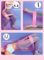 3Pcs Bandas De Resistencia De Tela Para Caderas Y Glúteos Ejercicio De Squat Y Estiramiento De Círculo Aparato De Gimnasio Y Yoga Para Fortalecimiento De Piernas Y Cintura - details 4