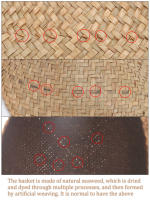 Cesta De Almacenamiento De Fibra De Planta Seagrass Tejida Con Flores Secas Para Decoración Del Salón Cesta De Ropa Y Escritorio Ecológica Y Práctica - details 1