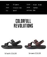 Sandalias De Verano Para Hombre Casual Deportivas PU Cuero No Eslipantes Transpirables Zapatos Romanos Playa Zapatos Del Jardín - details 3