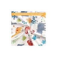 Paquete de 2 Fundas Almohada Lactancia para Bebe recién Nacido en Forma U Lactancia Materna Funda de peluche con Bosques y Flores 22,5x18 Pulgadas (Abeja + Animales) - details 2