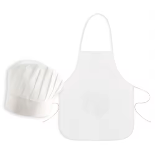 SET DELANTAL Y GORRO INFANT NWBLANCO - 1
