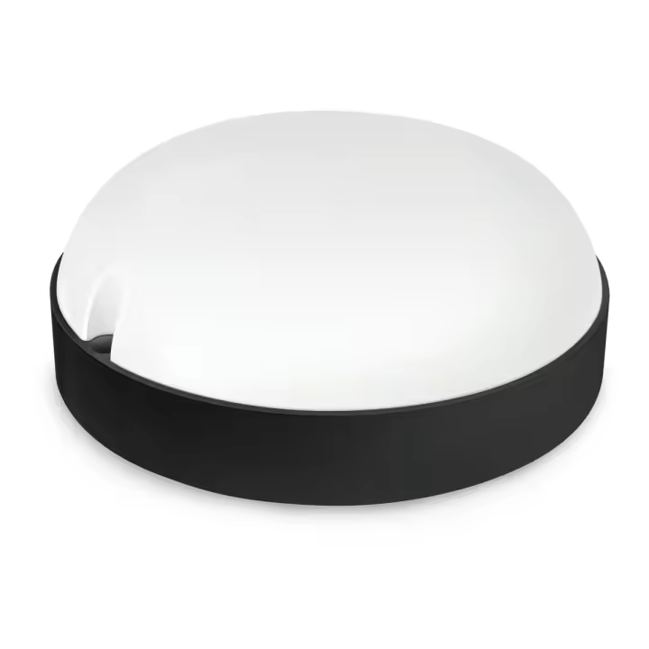 APLIQUE LED REDONDO MATEL EXTERIOR IP65 PRETO 12W FRIA - 1