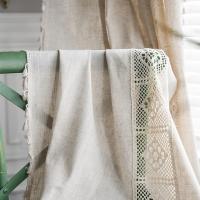 Conjunto De Cortinas Bohemio De Lino Puro Decorativas Con Espaciado Mitad Cierre Para Sala De Estar Modernas Y Decorativas - details 5