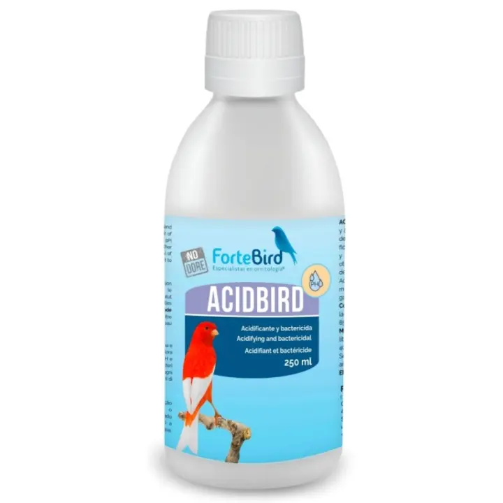 AcidBird  Acidificante y Bactericida para la Salud Digestiva de Aves 250ml Fortebird - 1