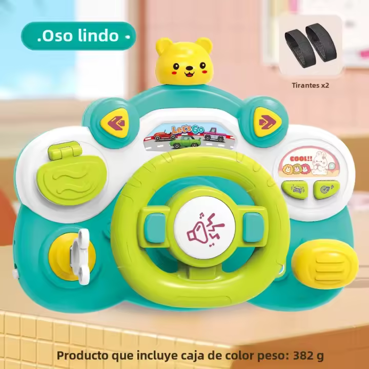 Juguete Educativo Para Niños Simulación De Volante De Coche Multifuncional Con Música Y Puzzle Para Desarrollo Infantil - 1