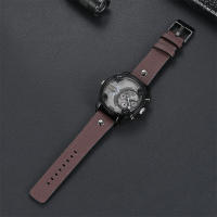 Reloj De Hombre CAGARNY 6819 Clásico Grande Cuero Resistente Al Choque Con Indicador De Fecha Y Agujas Marcadores Arábigos Reloj Casual Para El Día - details 2