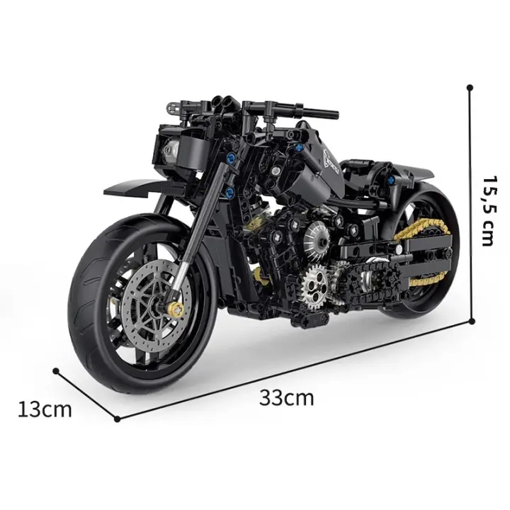 Conjunto De Bloques De Construcción De Motocicleta Técnica 586 Piezas Kit De Modelo Super Motocicleta Para Adultos Y Niños Juguete Artesanal Regalo Para Niños Hombres - 1