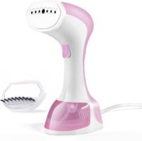 Plancha de vapor portátil de 1200 W - Plancha de vapor 2 en 1, tanque de agua de 170 ml, removedor de arrugas de tela inalámbrico para camisas, cortinas y ropa de cama (rosa) - details 1