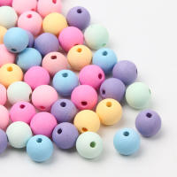 Triturados De Acrílico Mate En Colores Macarón 6/8/10mm Para Creación De Joyas Pulseras Collares Accesorios DIY Forma Redonda - details 5