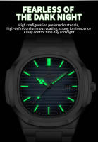 Reloj De Hombre PENGAGAR Lujo Militar Quadrado Impermeable Luminoso Con Fecha Y Día De La Semana Acero Inoxidable Reloj De Cuarzo Con Estuche - details 11