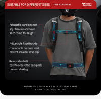 MOTOCENTRIC Nueva Mochila Para Motocicleta 2024 Impermeable Deporte Al Aire Libre Bicicleta De Montaña Viaje Negocios Portátil Con Gran Capacidad De Almacenamiento - details 9