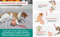 Juguete Interactivo Para Gatos 3-en-1 Con Alimentador Tumbler Danza De Pluma Y Hilo Mejor Juguete Dispensador De Alimentos Para Gatos Domésticos Y Gatitos - details 2