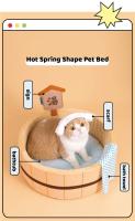 Cama De Gato Estilo Japonés Forma De Piscina Thermal Plush Desmontable Cuna Para Perro Bebé Funda De Silla De Baño Para Mascotas Tamaño 45x45x20cm Apto Para Gatos Y Pequeños Perros - details 8