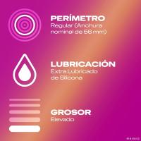 Preservativos Durex Dame Placer Con Puntos Y Estrías Para Una Estimulación Extra Condones De Látex Con Ancho Nominal De 56 MM Con Lubricación Extra Y Paredes Gruesas Para Garantizar La Protección Compatibles Forma Anatómica Diponible En Caja De 3 o 12 Ud - details 1
