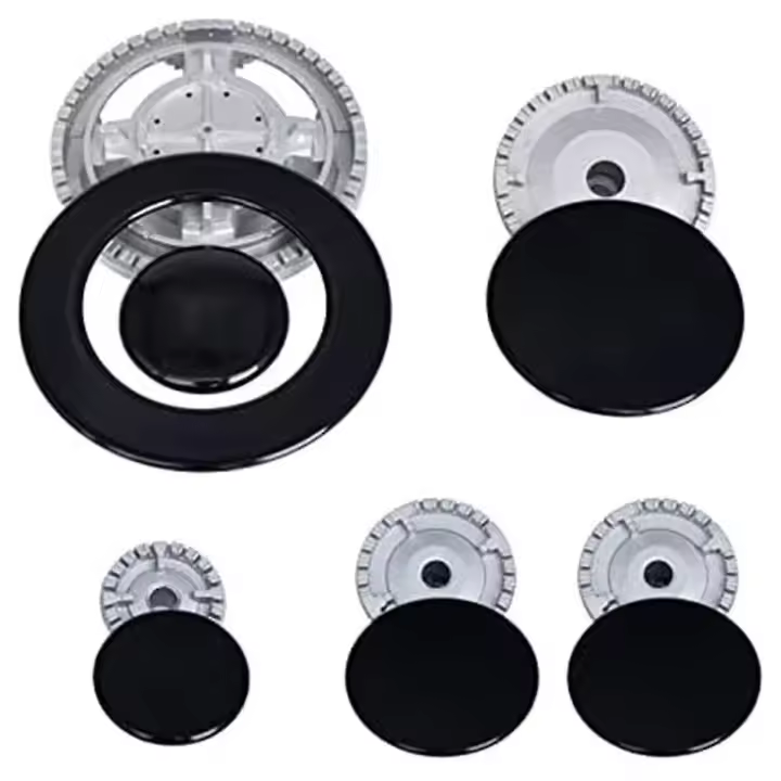 Upgrade Cooker Hat Set Oven Gas Hob Burner Crown Flame Cap Cover for Kitchen Fit for Stove Handles-Good - 1
