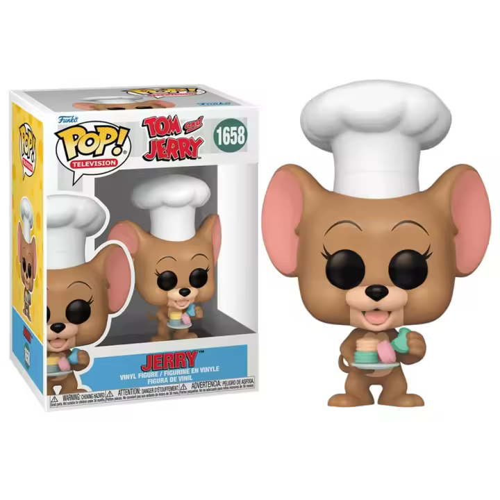 FUNKO POP! TOM Y JERRY - JERRY CON MACARONS, 80160, Nº1658, PRODUCTO CON LICENCIA OFICIAL - 1