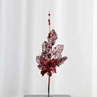 Rama Artificial De Árbol De Navidad Dorada Con Hojas Y Bayas Glitosa Decoración Para Año Nuevo Xmas Berries Postizos - details 2