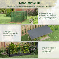 Camas elevadas de Maple with Red de Protección Contra Pájaros, Camas de Jardín gris Oscuro para balconies y Terrazas, dimensiones 230x110x110cm, ideal para Protección Solar - details 2