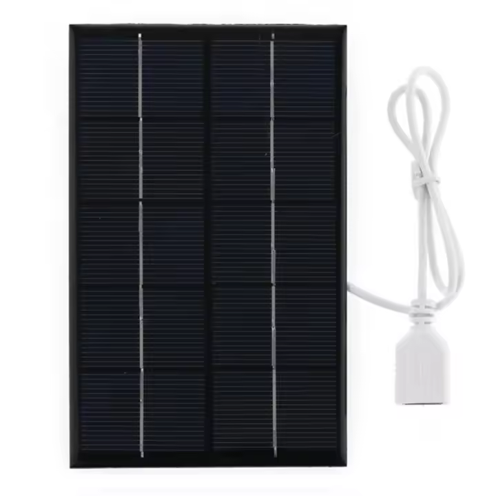 Panel Solar USB Portátil 5W 5V Cargador Rápido Para Exteriores Generador De Energía Solar Polícrata Para Viajes Y DIY - 1